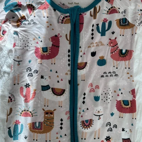 Little Sleepies Llama Love Zippy Pajamas Size 18-24 Months - Picture 7 of 11